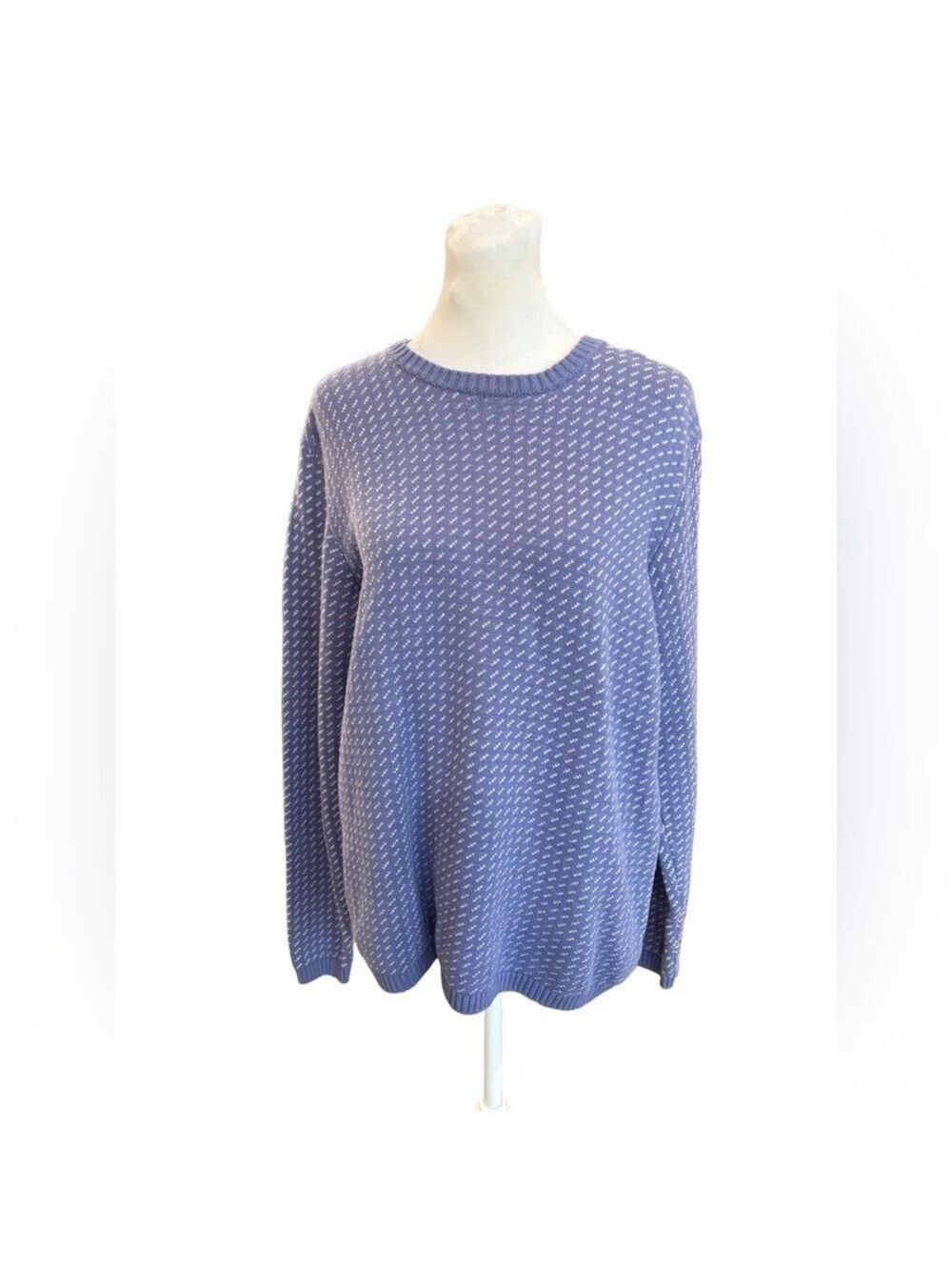 LL Bean Size L cotton sweater. Purple cozy winter